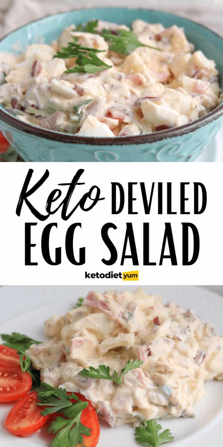 Easy Deviled Keto Egg Salad - Keto Diet Yum