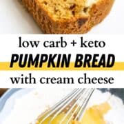 Keto Pumpkin Bread with Cream Cheese Filling