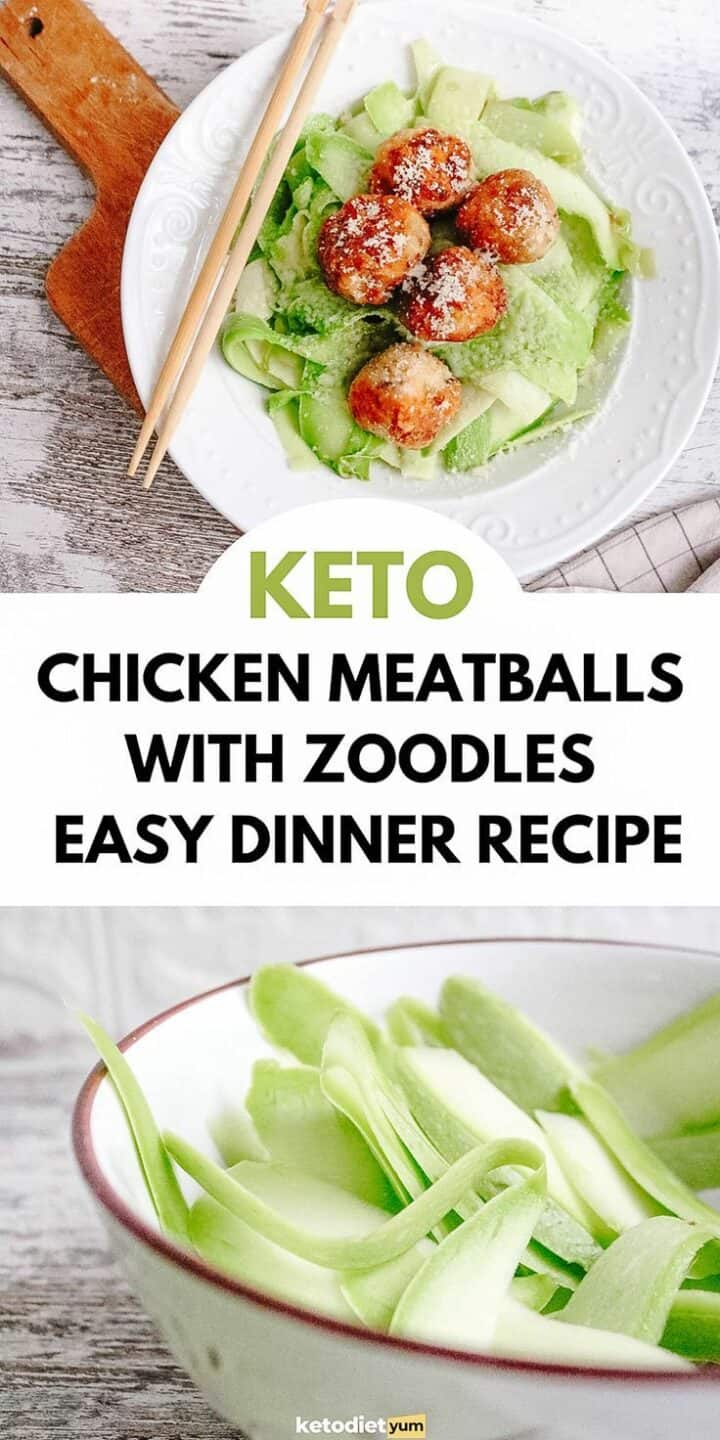 Chicken Meatballs with Zoodles