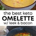 Best Keto Leek Bacon Omelette