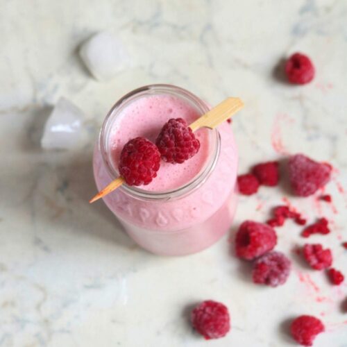 Keto Raspberry Cheesecake Smoothie - Keto Diet Yum