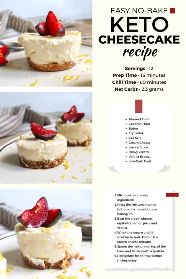 No Bake Keto Cheesecake