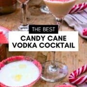 Candy Cane Keto Vodka Cocktail