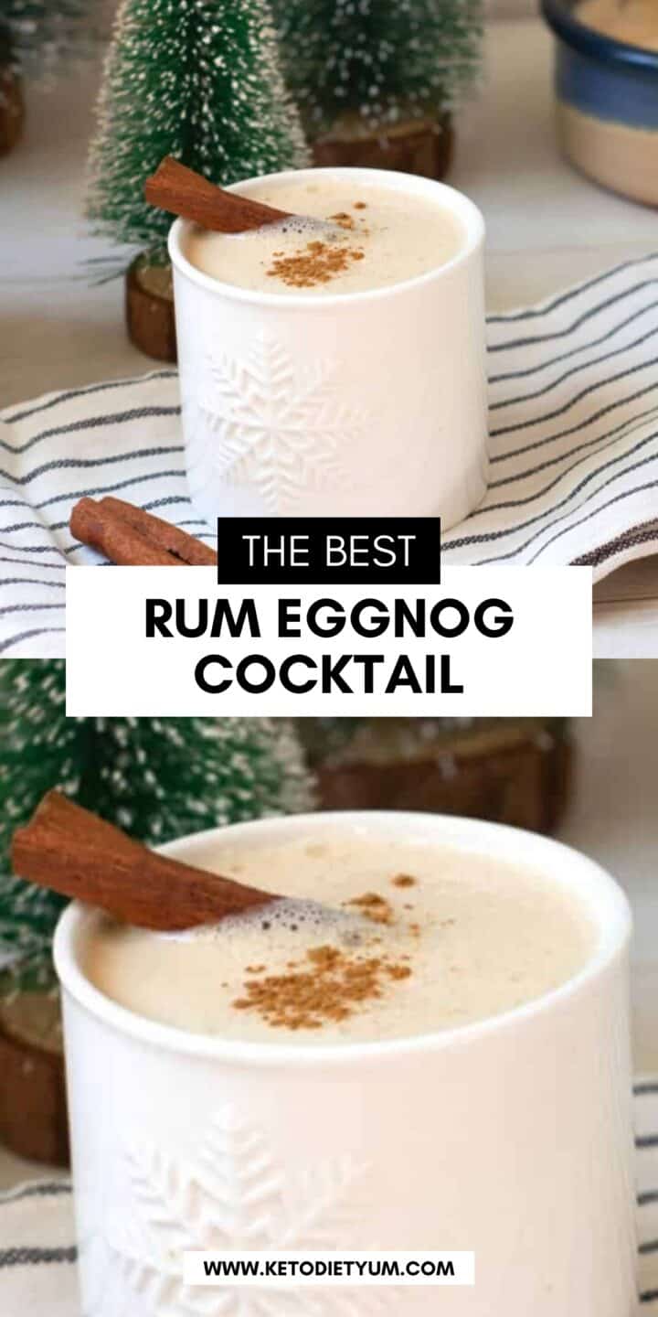 Keto Rum Eggnog Cocktail