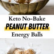 Low Carb Keto No Bake Peanut Butter Energy Balls