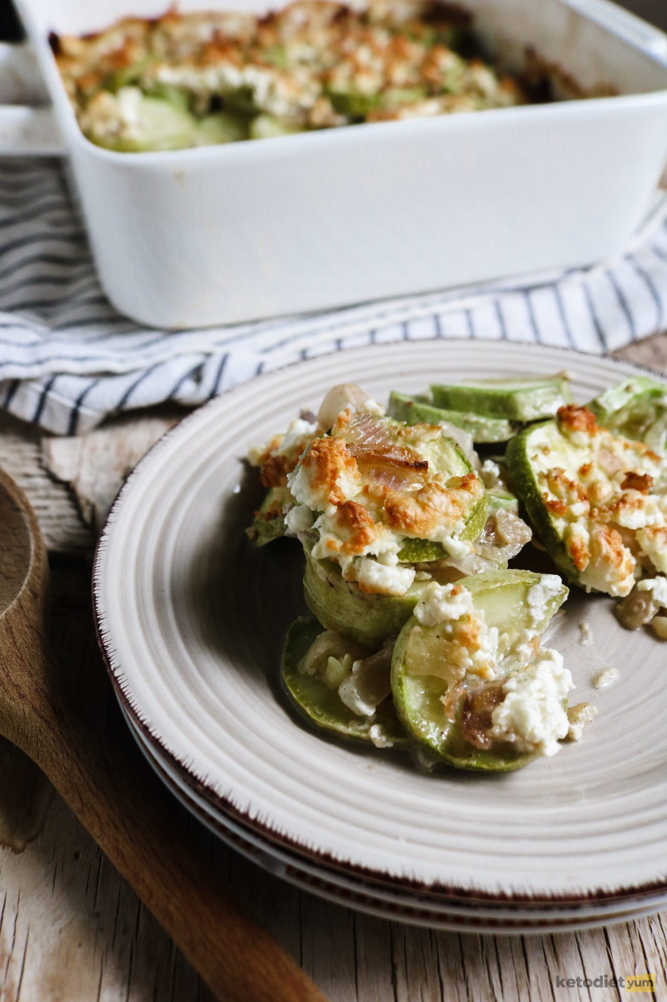 Cheesy Keto Zucchini Casserole - Keto Diet Yum