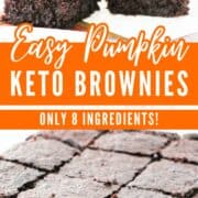 8 Ingredient Low Carb Keto Pumpkin Brownies