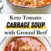Low Carb Keto Tomato Cabbage Soup with Ground Beef