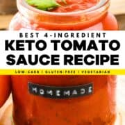 Homemade Keto Tomato Sauce Low Carb Gluten Free