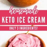 3 Ingredient Low Carb Homemade Keto Ice Cream Recipe