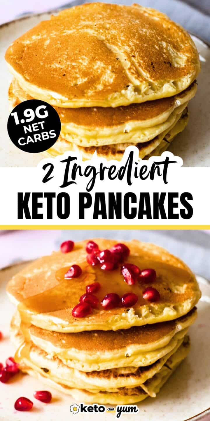 2 Ingredient Low Carb Keto Pancakes Recipe