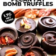 Low Carb 3 Ingredient Chocolate Pecan Fat Bomb Truffles