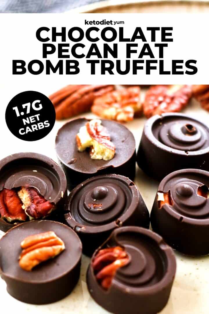 Low Carb 3 Ingredient Chocolate Pecan Fat Bomb Truffles