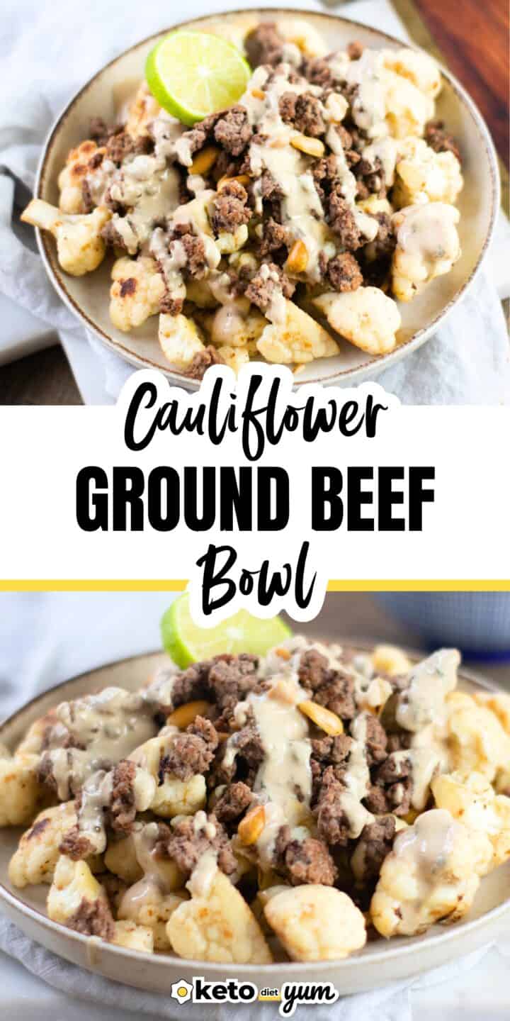 Cauliflower Ground Beef Bowl