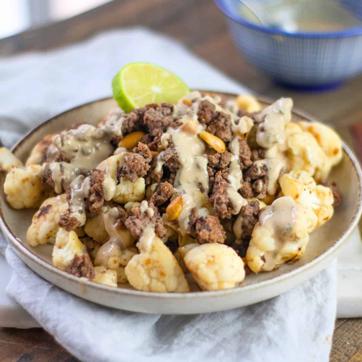 Cauliflower Ground Beef Bowl