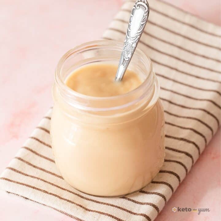 Keto Sweetened Condensed Milk with Evaporated Milk