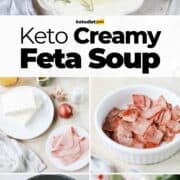 Keto Creamy Feta Soup With Ham